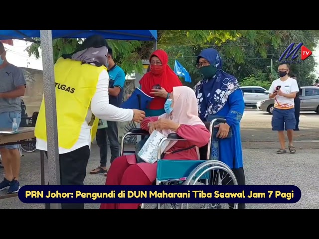 Prn Johor: Pengundi Di Dun Maharani Tiba Seawal Jam 7 Pagi